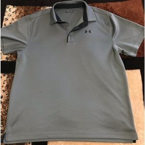 Mens Under Armor XL Grey Polo.